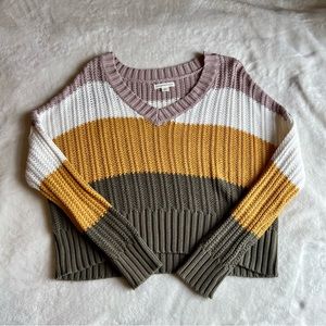 Aeropostale stripped knit sweater mid crop, size medium